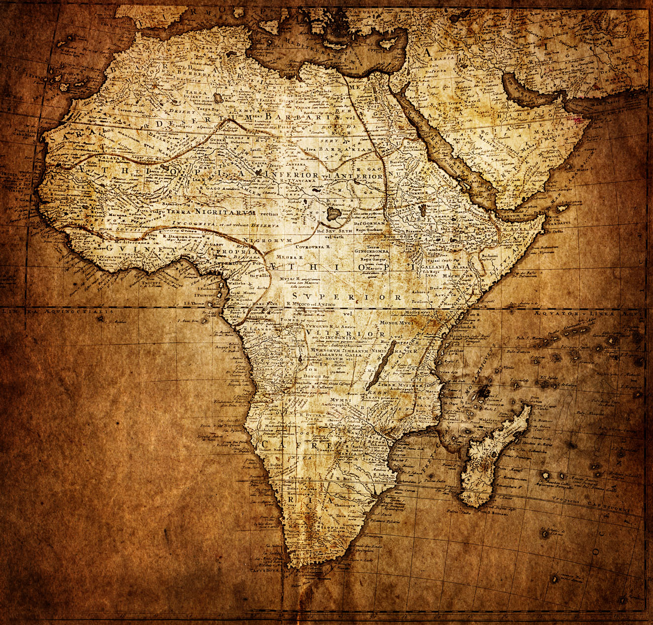 Old Africa Vintage Map Map Stock Images   Bg Africa Map Big 